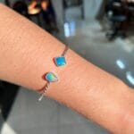 Bracelete em Prata e opala