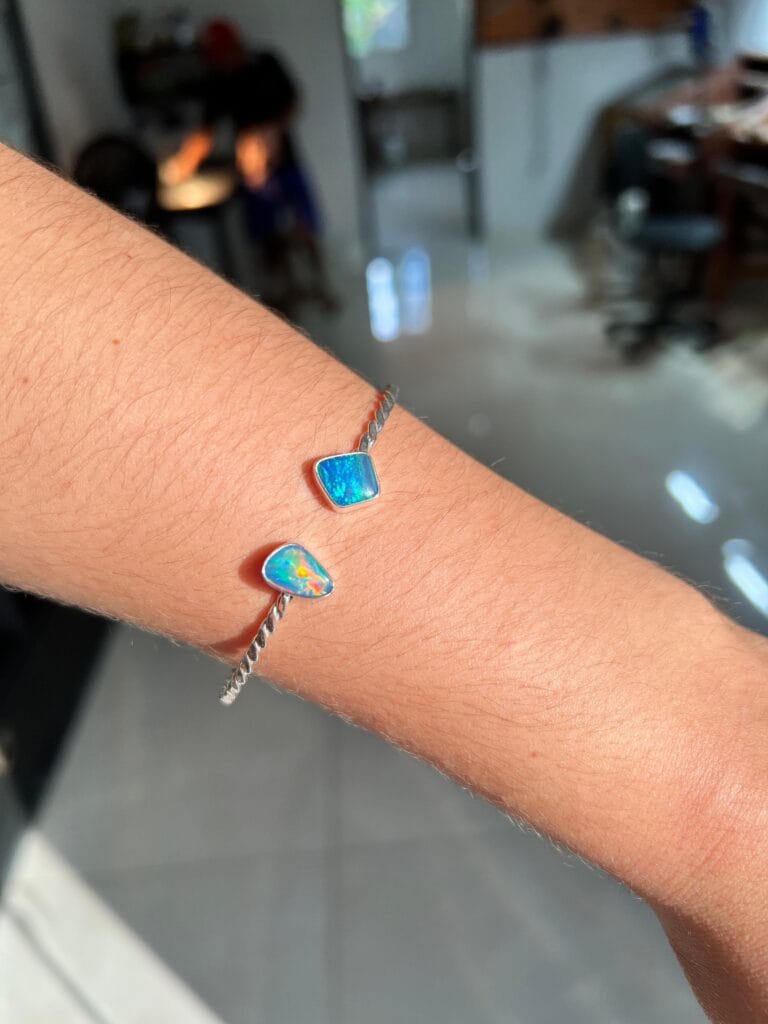 Bracelete em prata e opala — Studio Opala, Pedro II