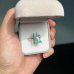 Anel em prata e opala