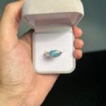 Anel em prata e opala