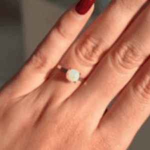 Anel em Ouro 18k Opala natural