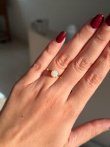 anel em ouro 18k opala natural anel em ouro 18k opala natural