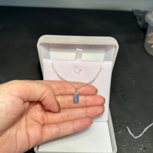 Pingente em prata 950 e opala natural doublet